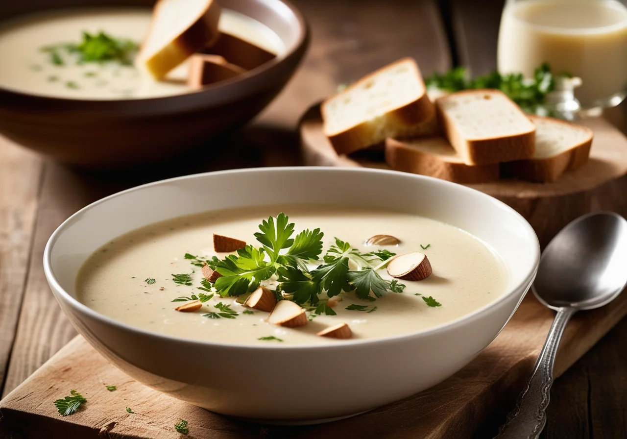 Almond Garlic Soup