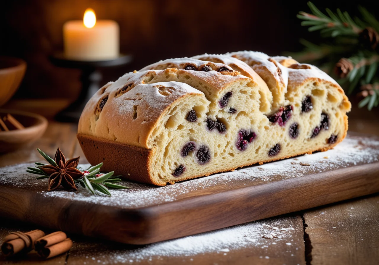 Stollen with Marzipan Kernels
