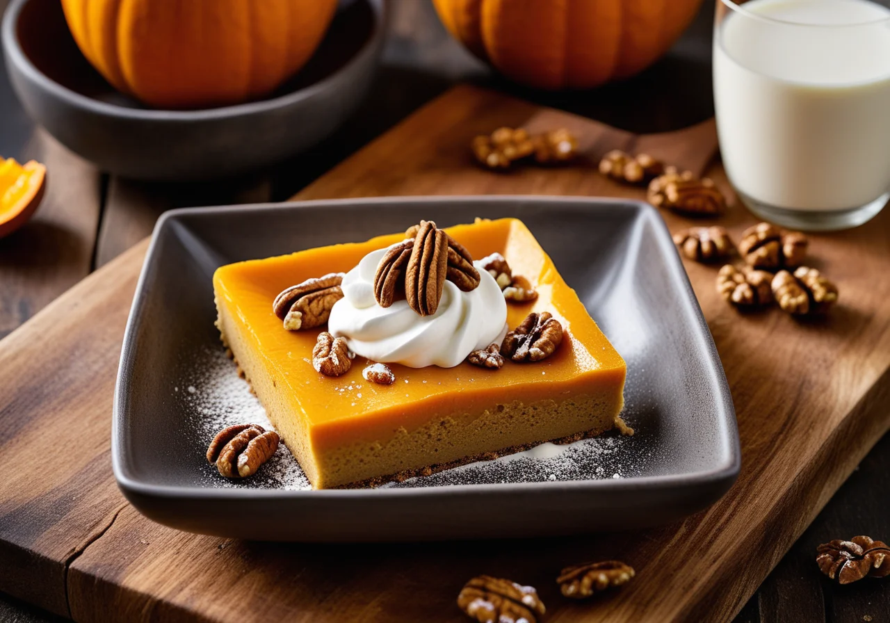 Pumpkin Squares with Walnuts