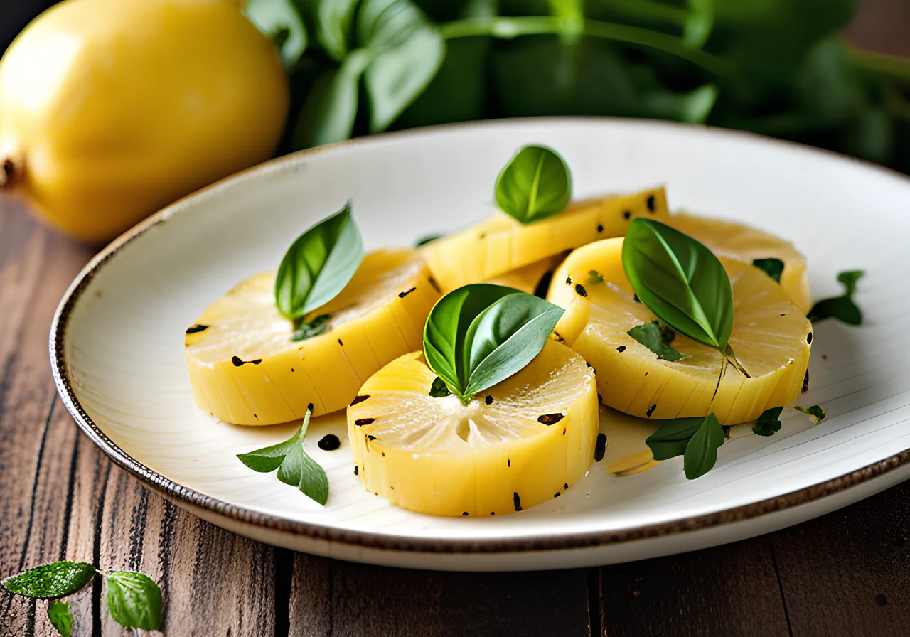 Baked Kohlrabi with Basil