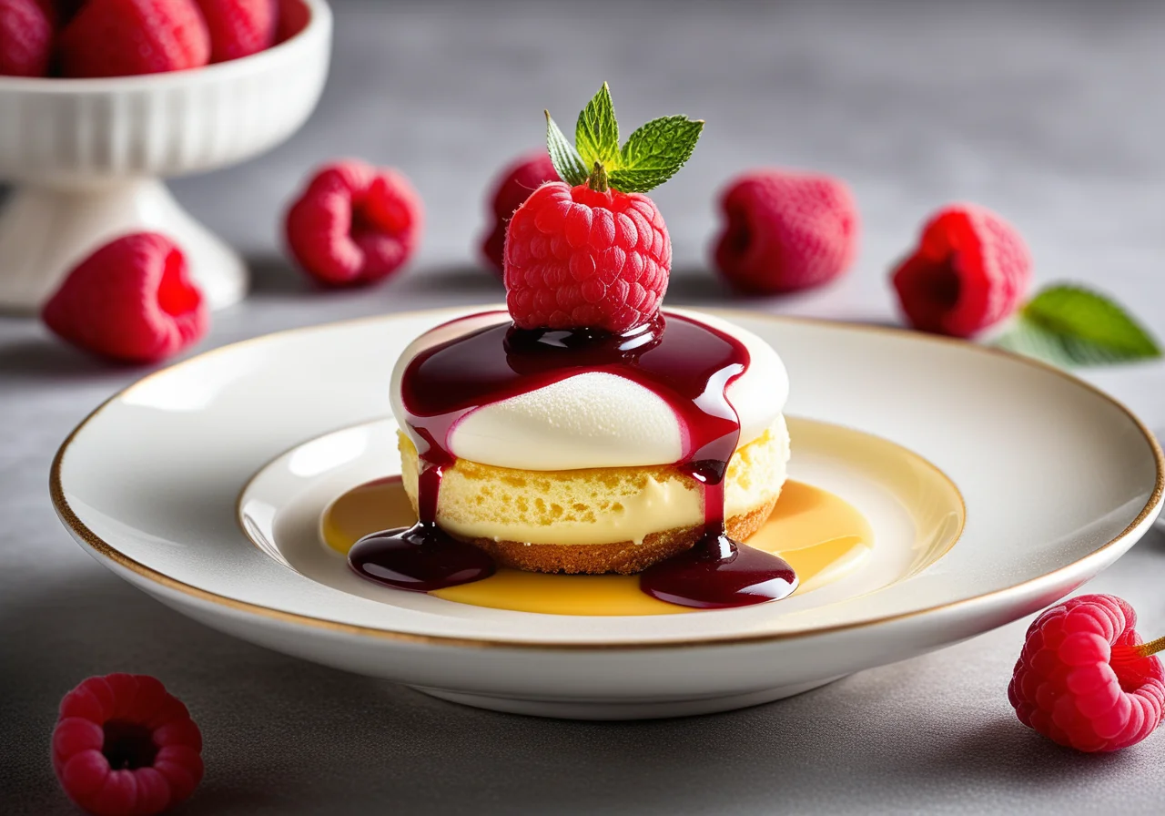 Snow Eggs on Vanilla Sauce