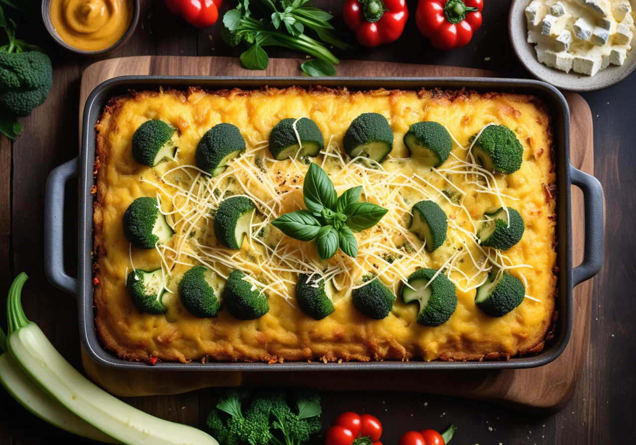 Polenta cheese casserole