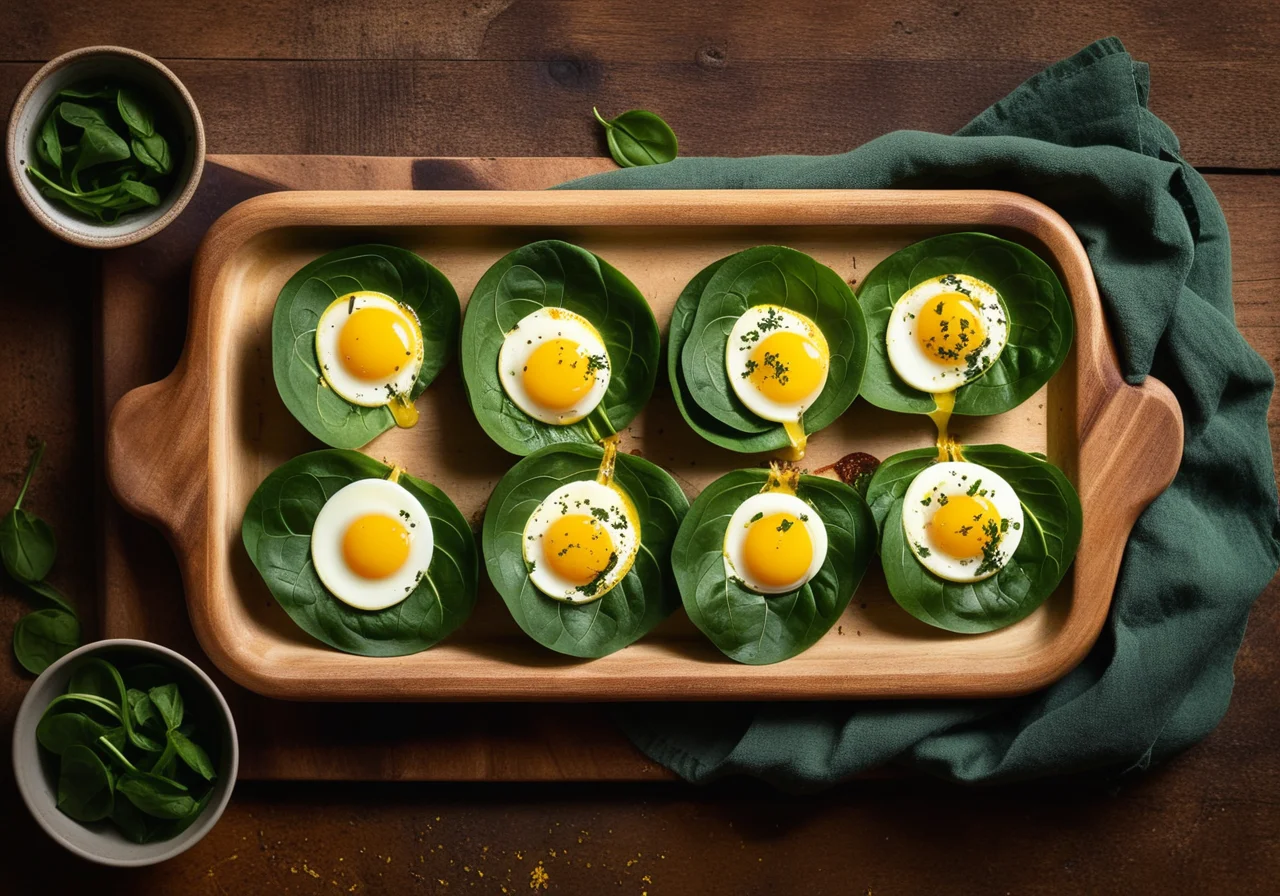 Spinach Stuffed Eggs
