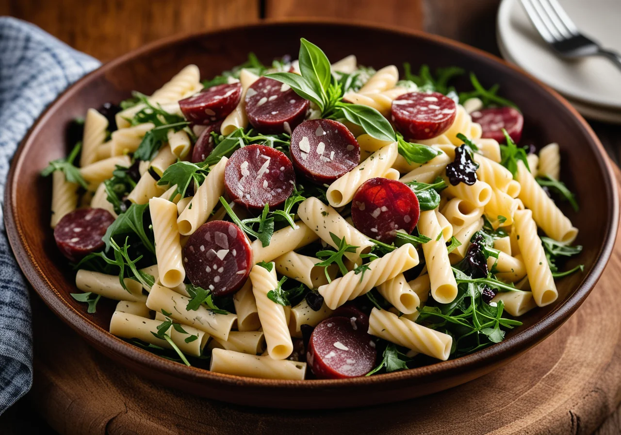 Hearty Pasta Salad with Arugula