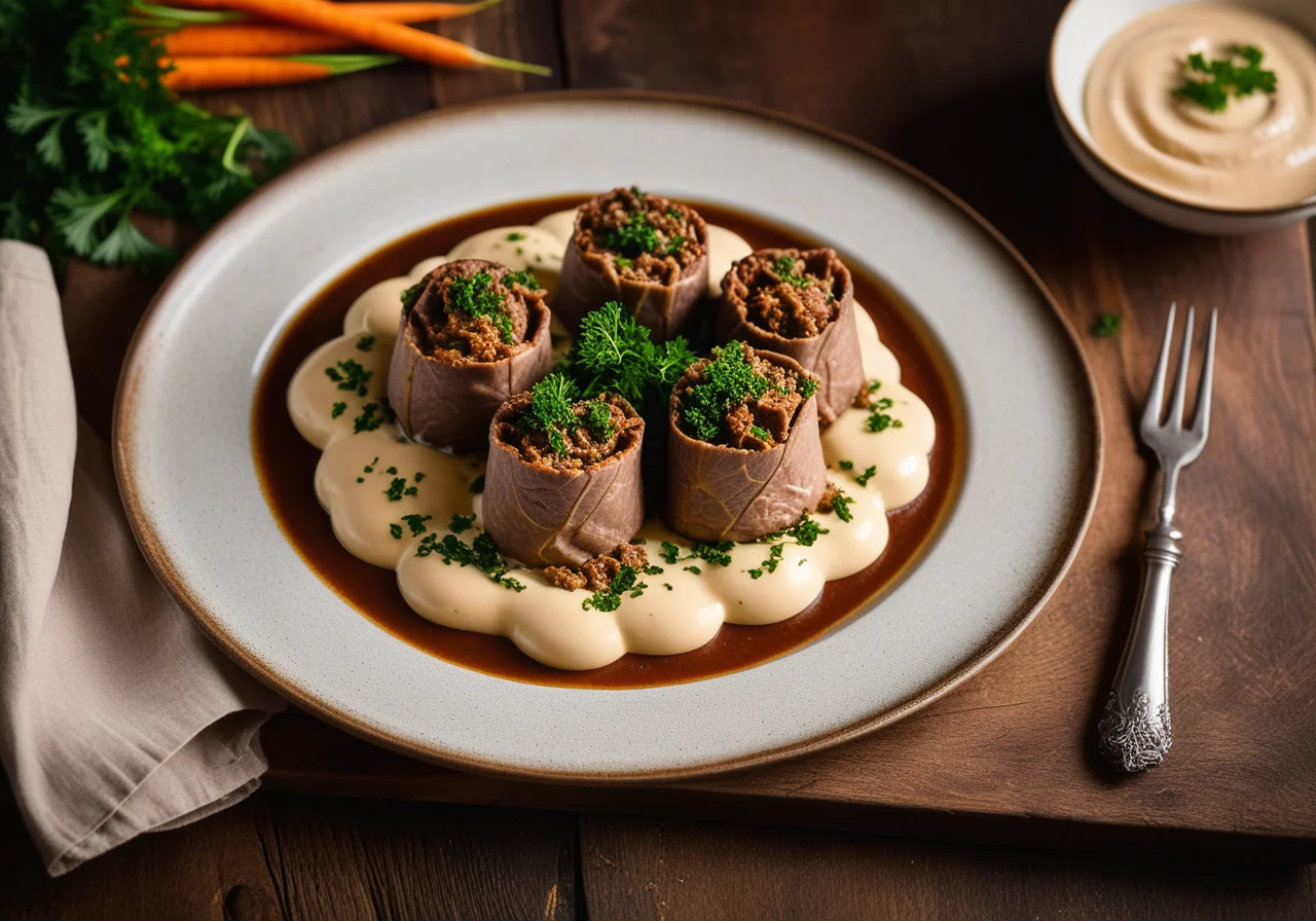 Kalbs Tafelspitz with Liver Filling and Savoy Cabbage