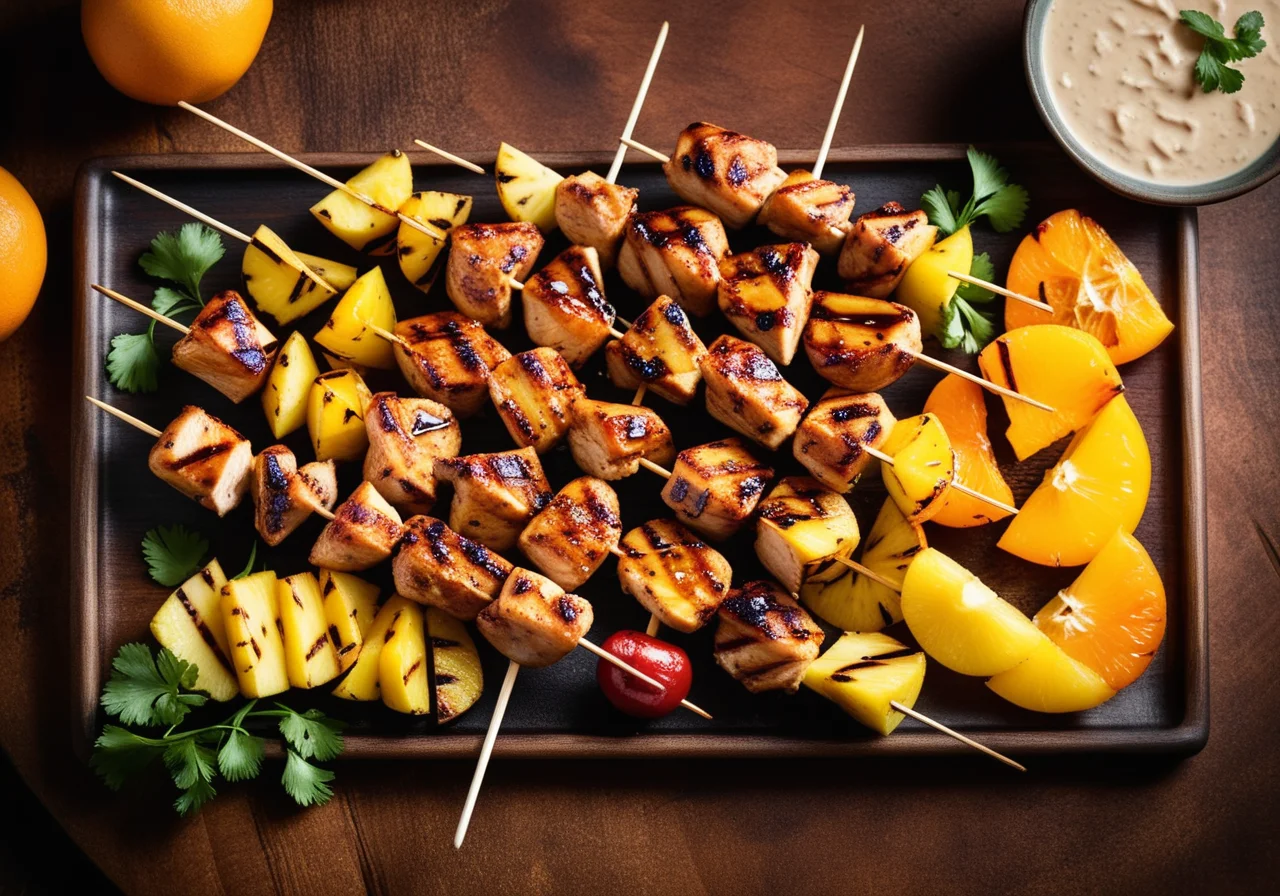 Chicken Skewers with Pineapple