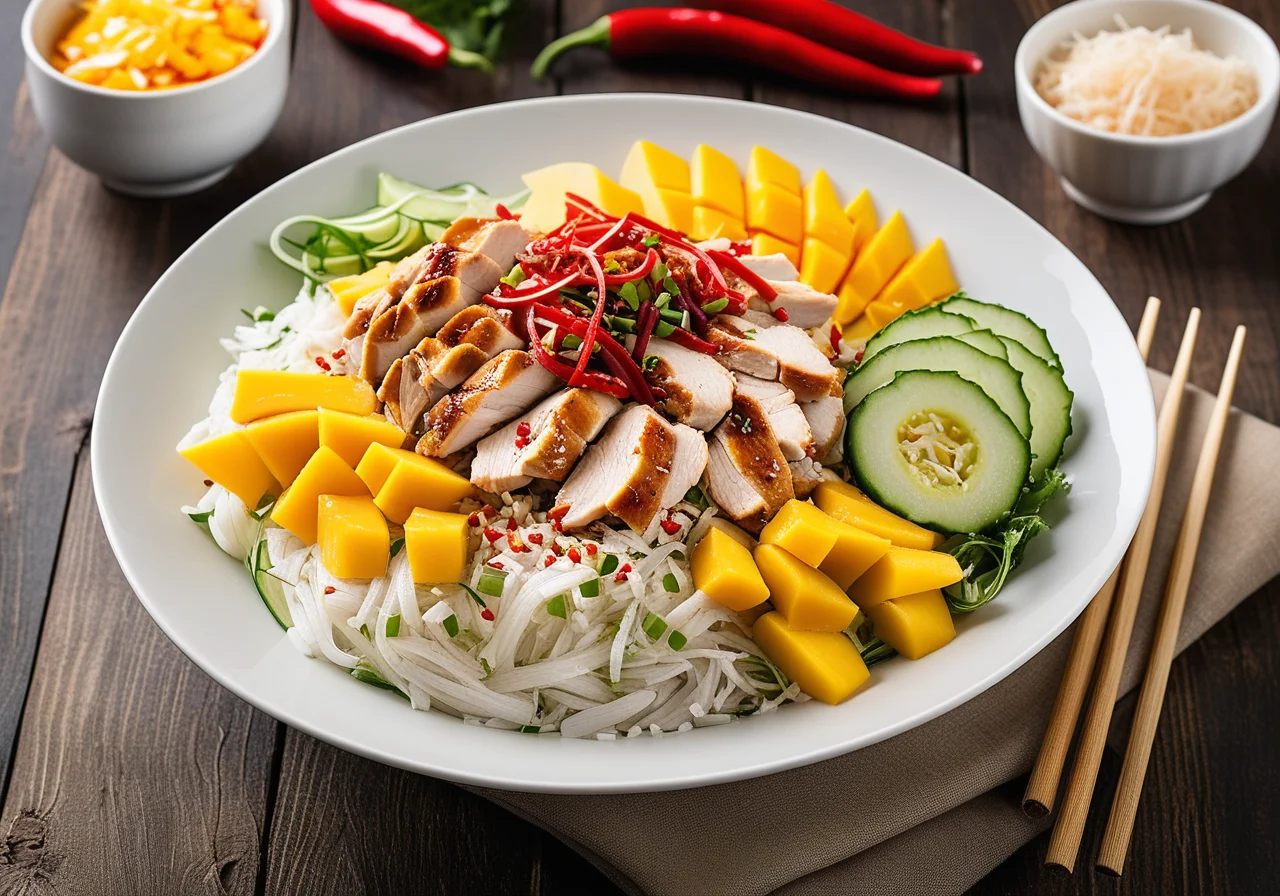 Spicy Chicken Salad with Mango