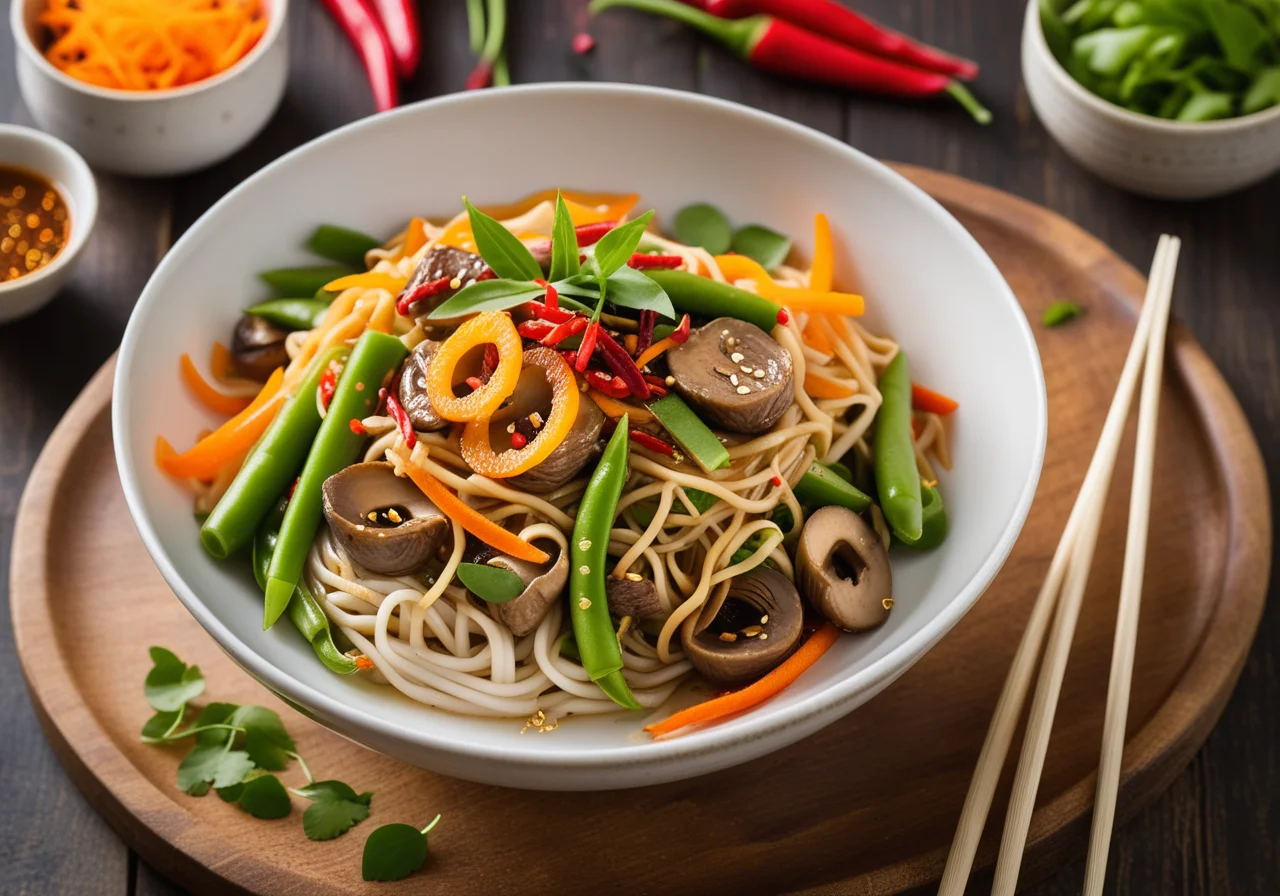 Asian-Style Noodle Vegetable Stir-Fry
