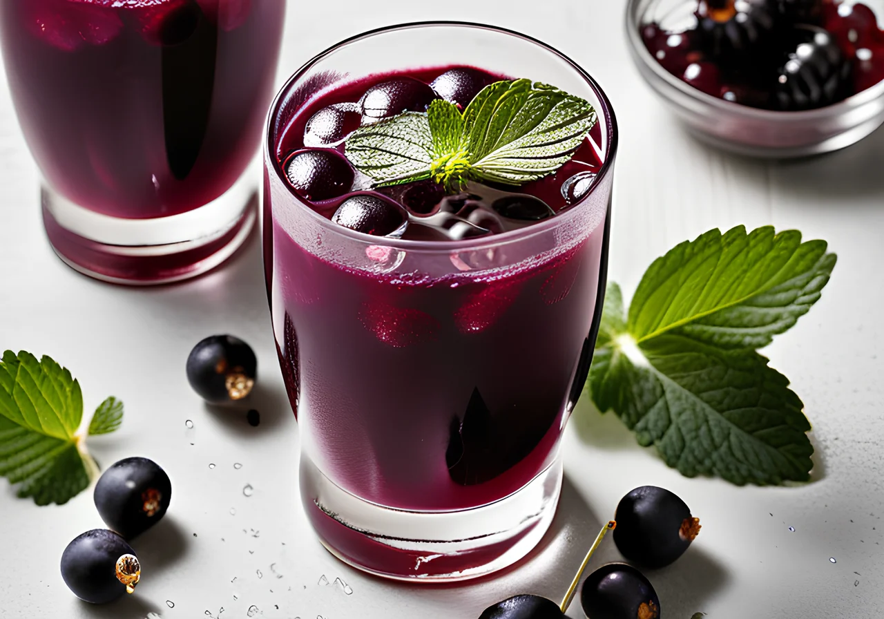 Kefir Drink with Black Currants
