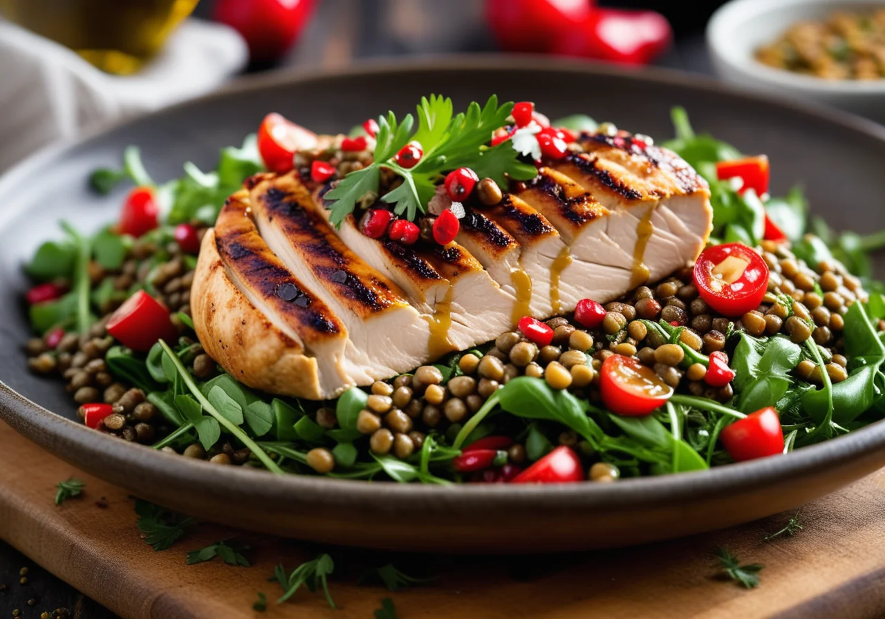 Chicken Breast Fillet with Lentil Salad