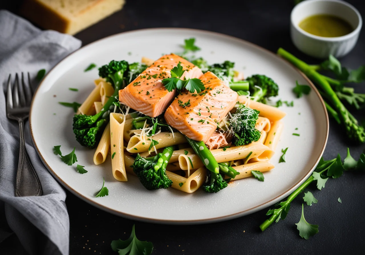 Pasta with Salmon Cream Sauce