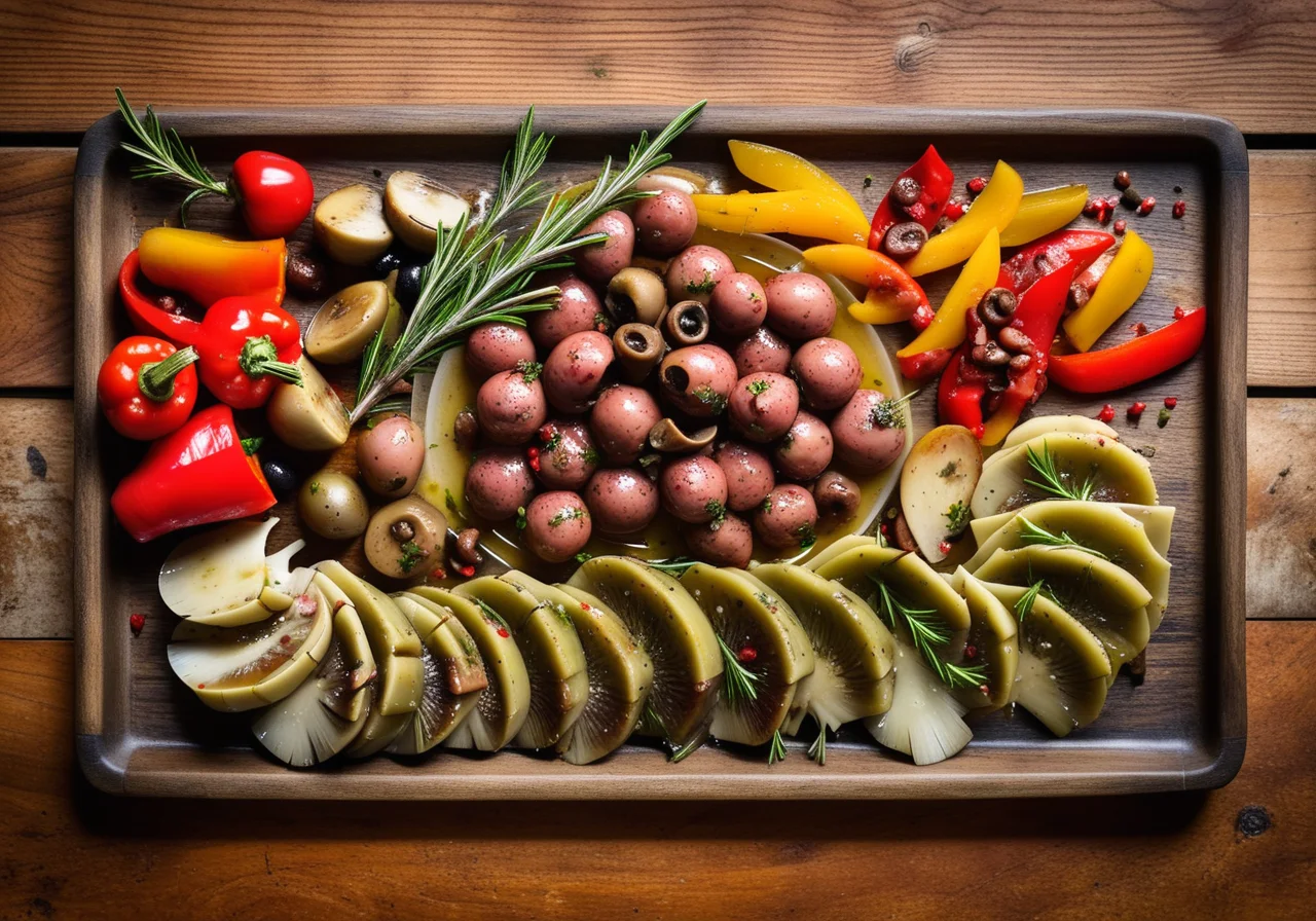 Marinated Vegetables with Sausage