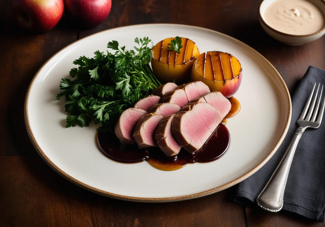Veal Fillet with Sautéed Parsley Root and Purée