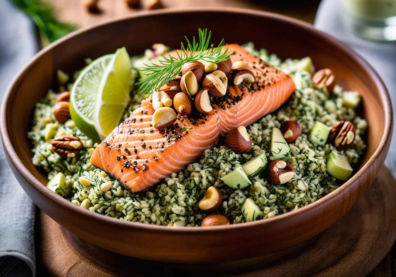 Quinoa Salmon Salad with Dill