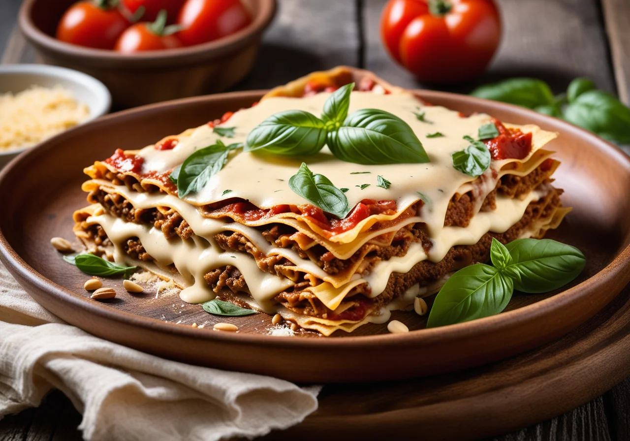 Vegetarian Lasagna with Mushrooms