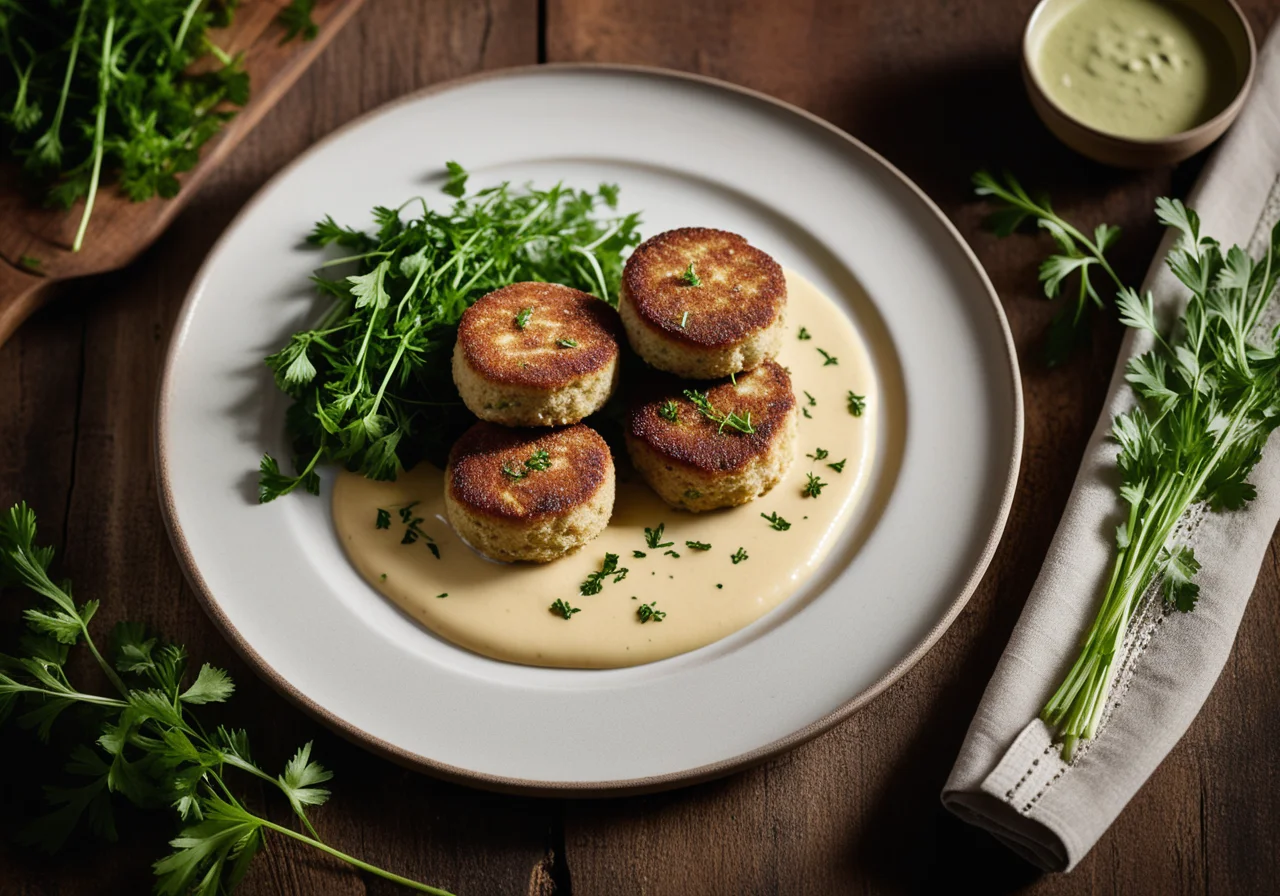 Pan‑fried Kasseler with Herb Purée and Sauce