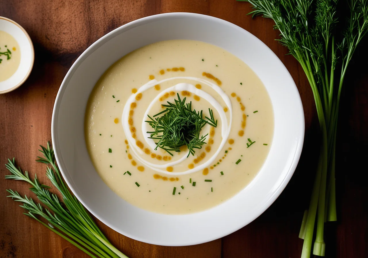 Cold Potato Soup with Leek