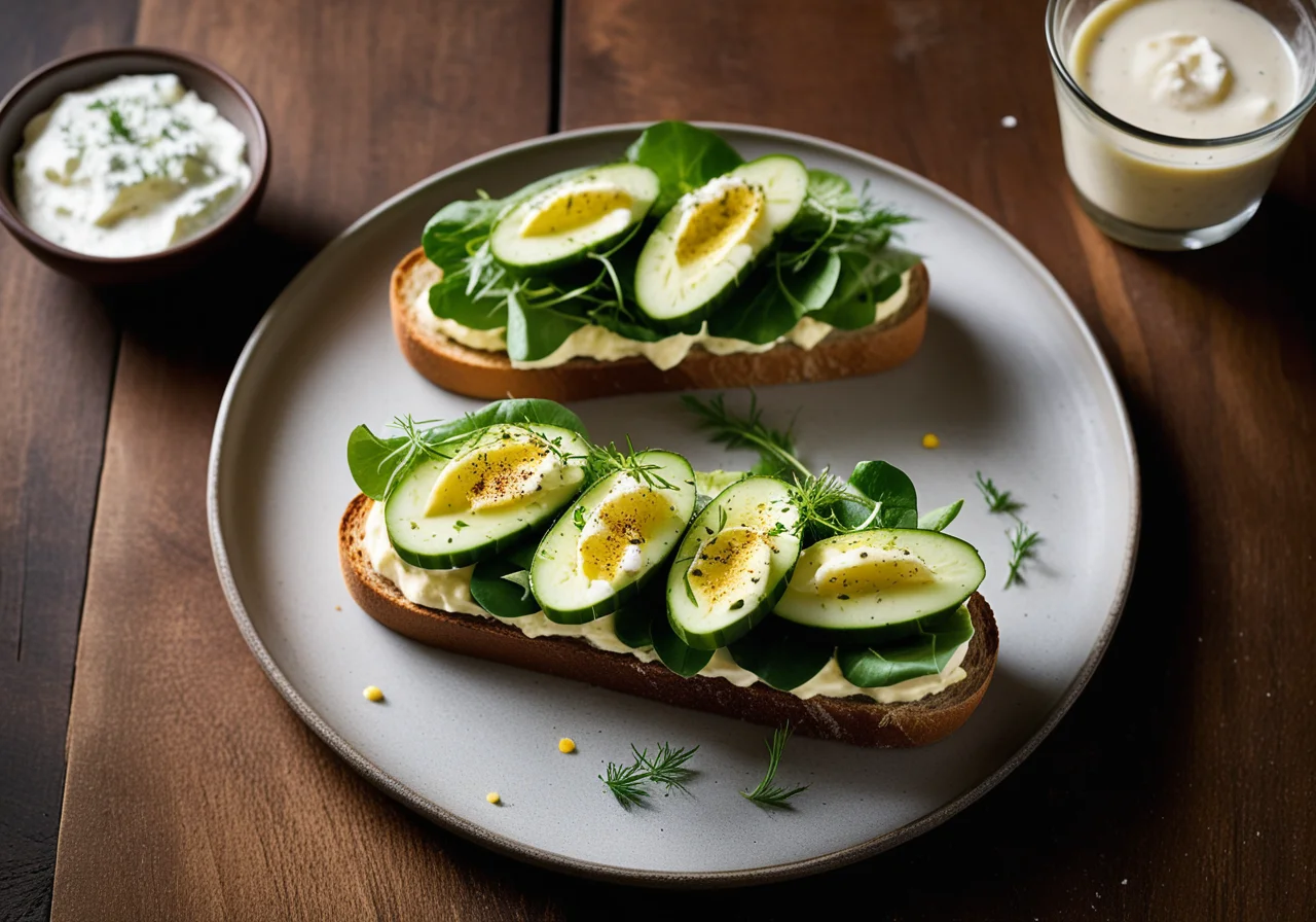 Mackerel Cucumber Toast