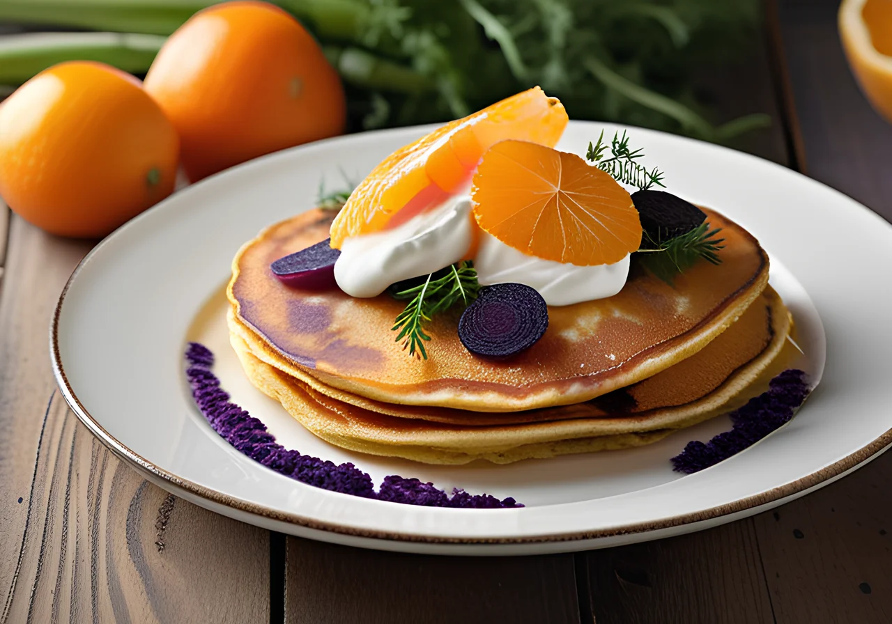 Pancakes with Colorful Carrots
