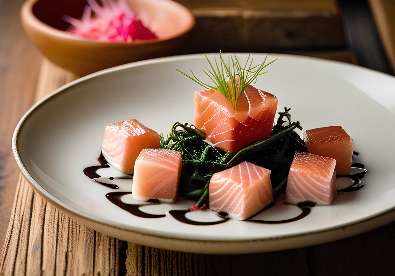 Salmon in Radish Nest