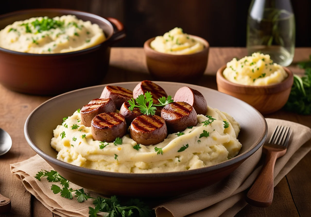 Mashed Potatoes with Sausages