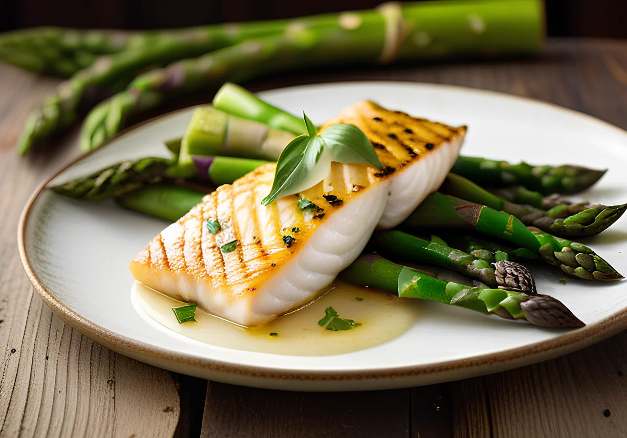 Fish with Asparagus en Papillote