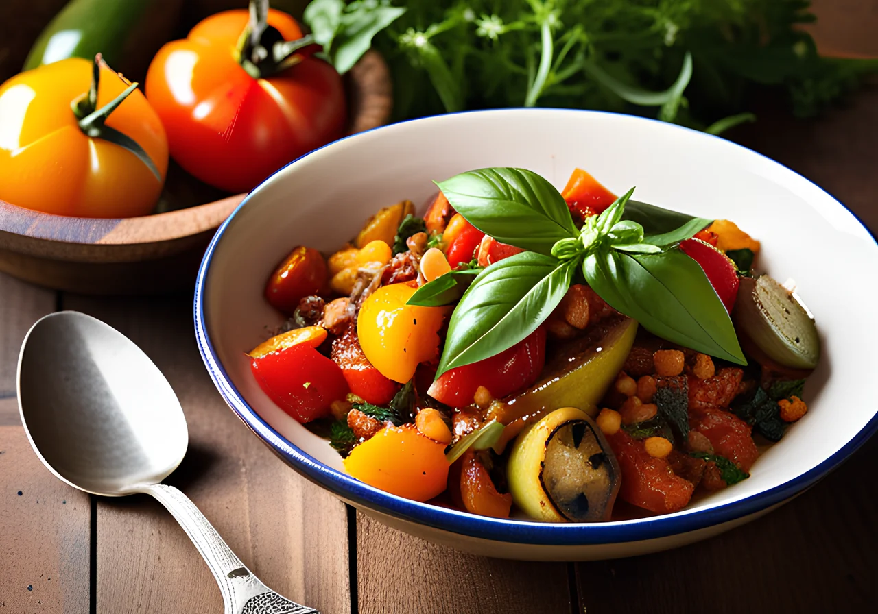 Mediterranean Vegetable Ragout with Rosemary Potatoes