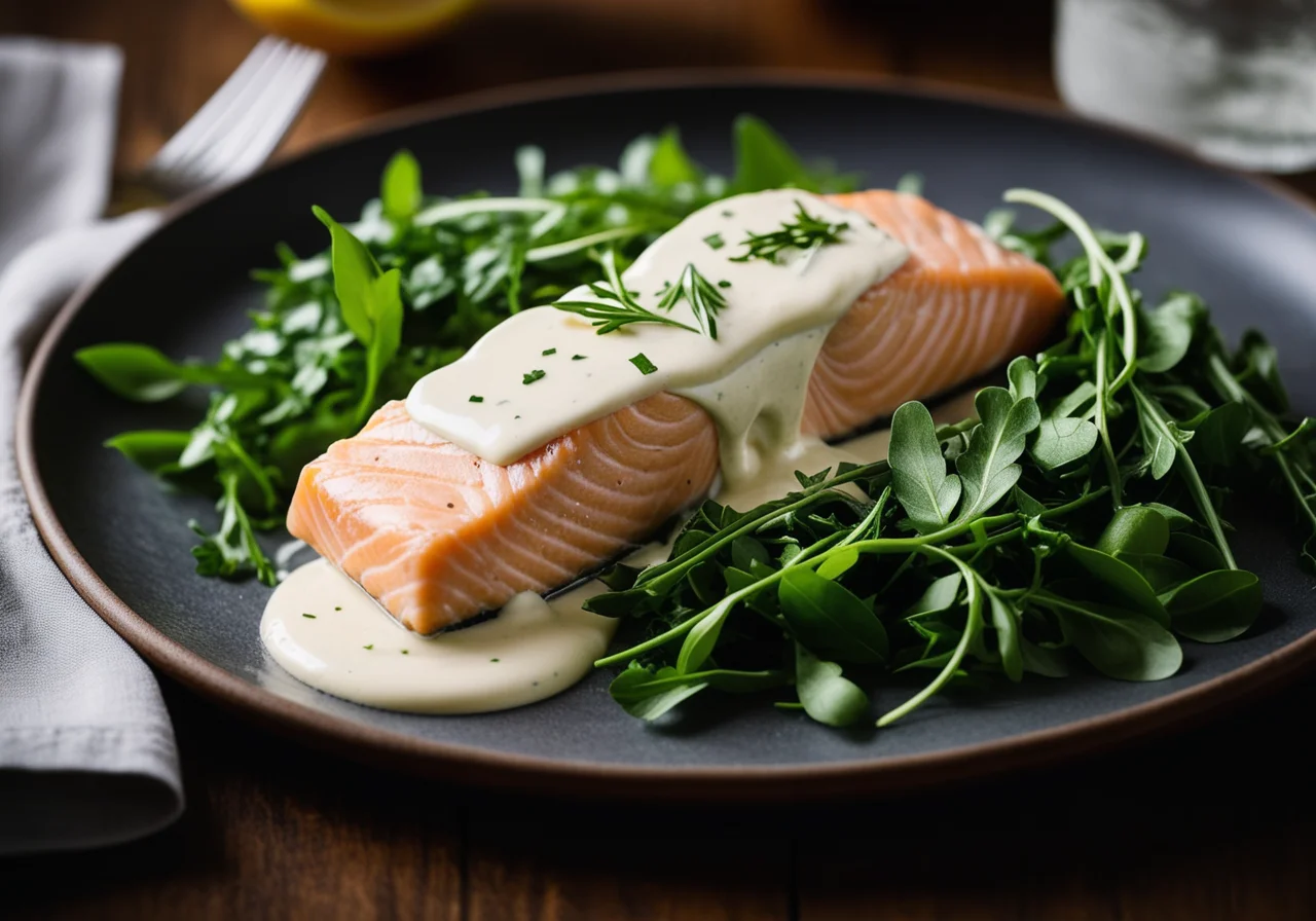 Salmon on Arugula