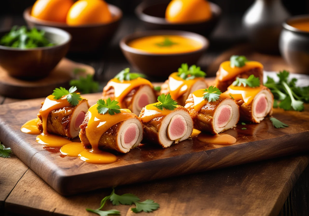 Chicken Roulades with Orange Filling