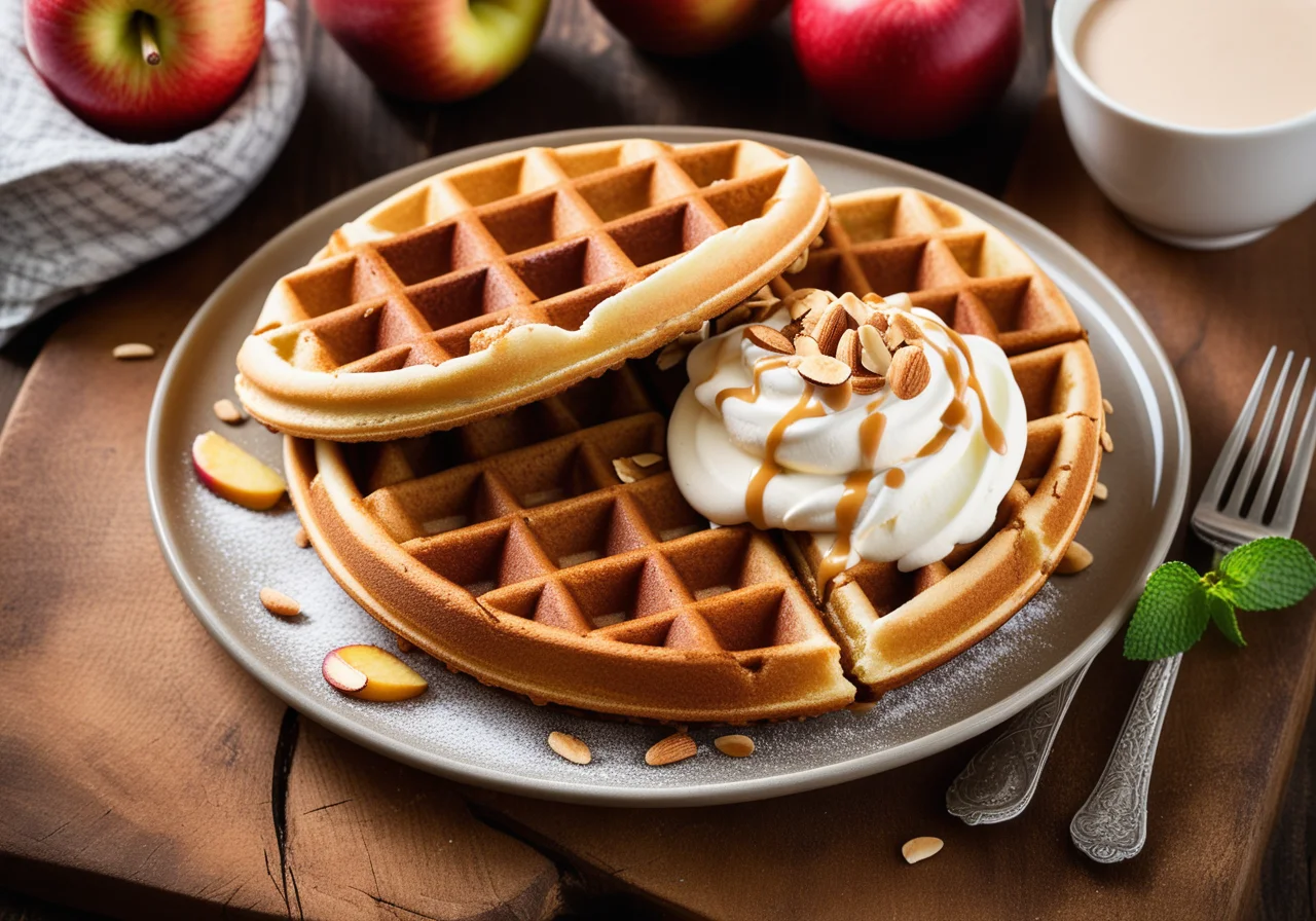 Almond Apple Waffles