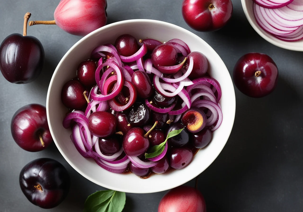 Relish with red onions and Balsamic