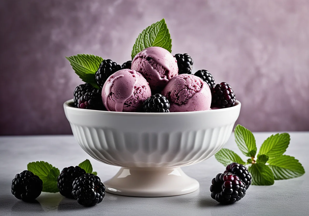 Creamy Blackberry Ice Cream