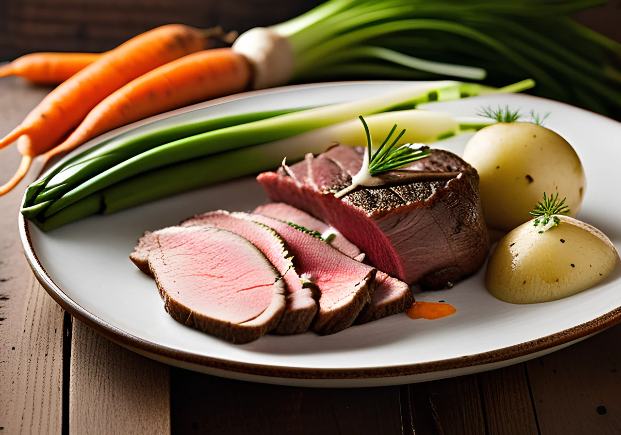 Beef Plate with Horseradish and Vegetables