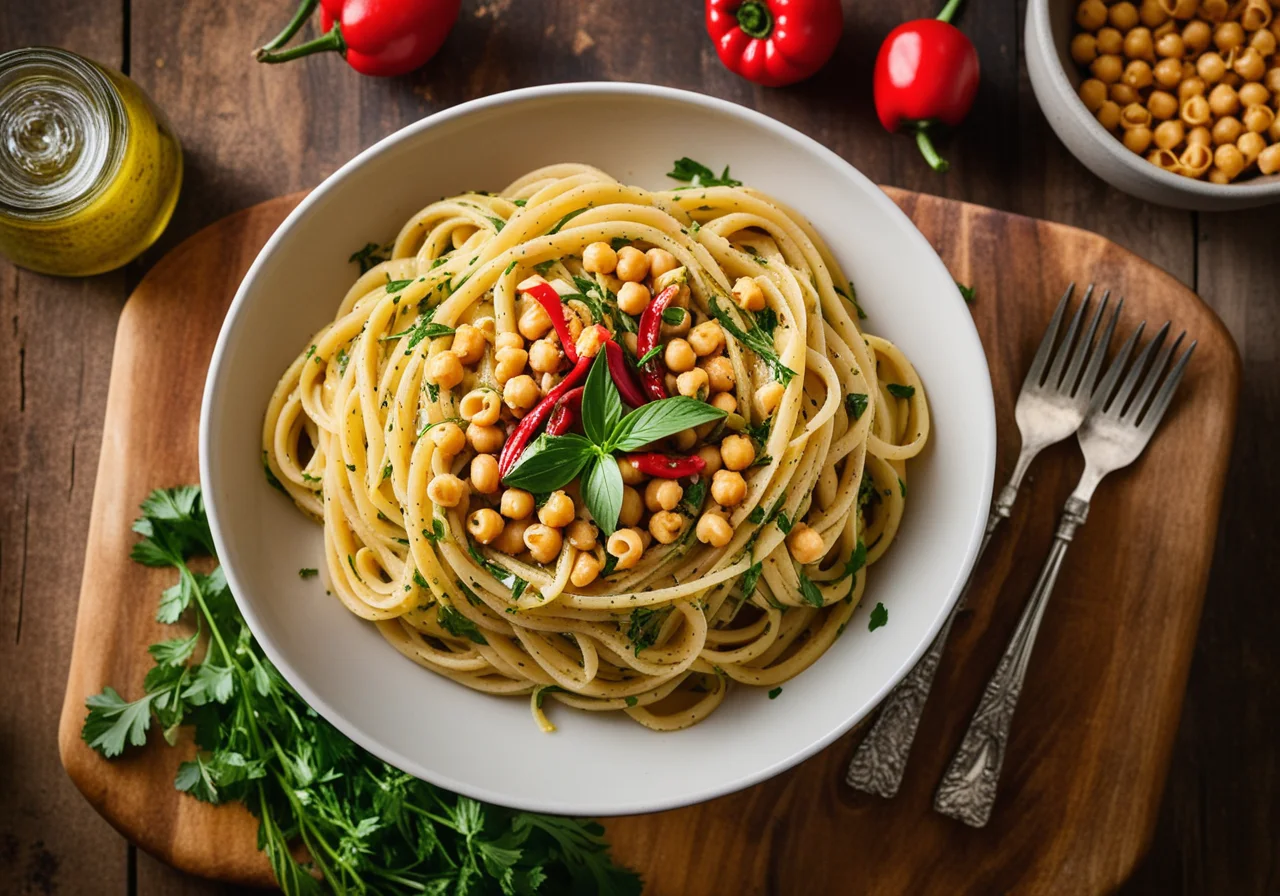 Linguine with Chickpeas