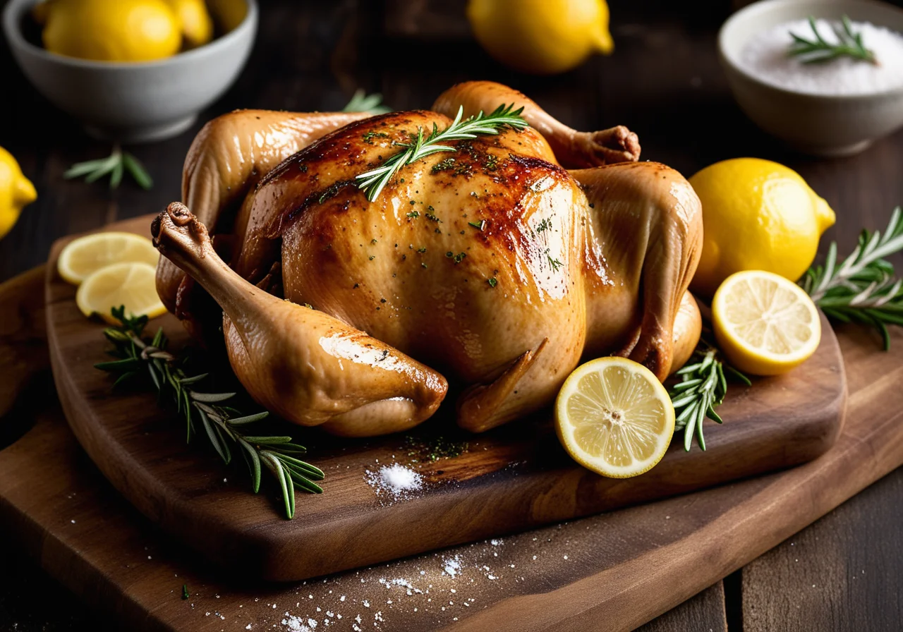 Lemon Chicken Baked in a Salt Crust