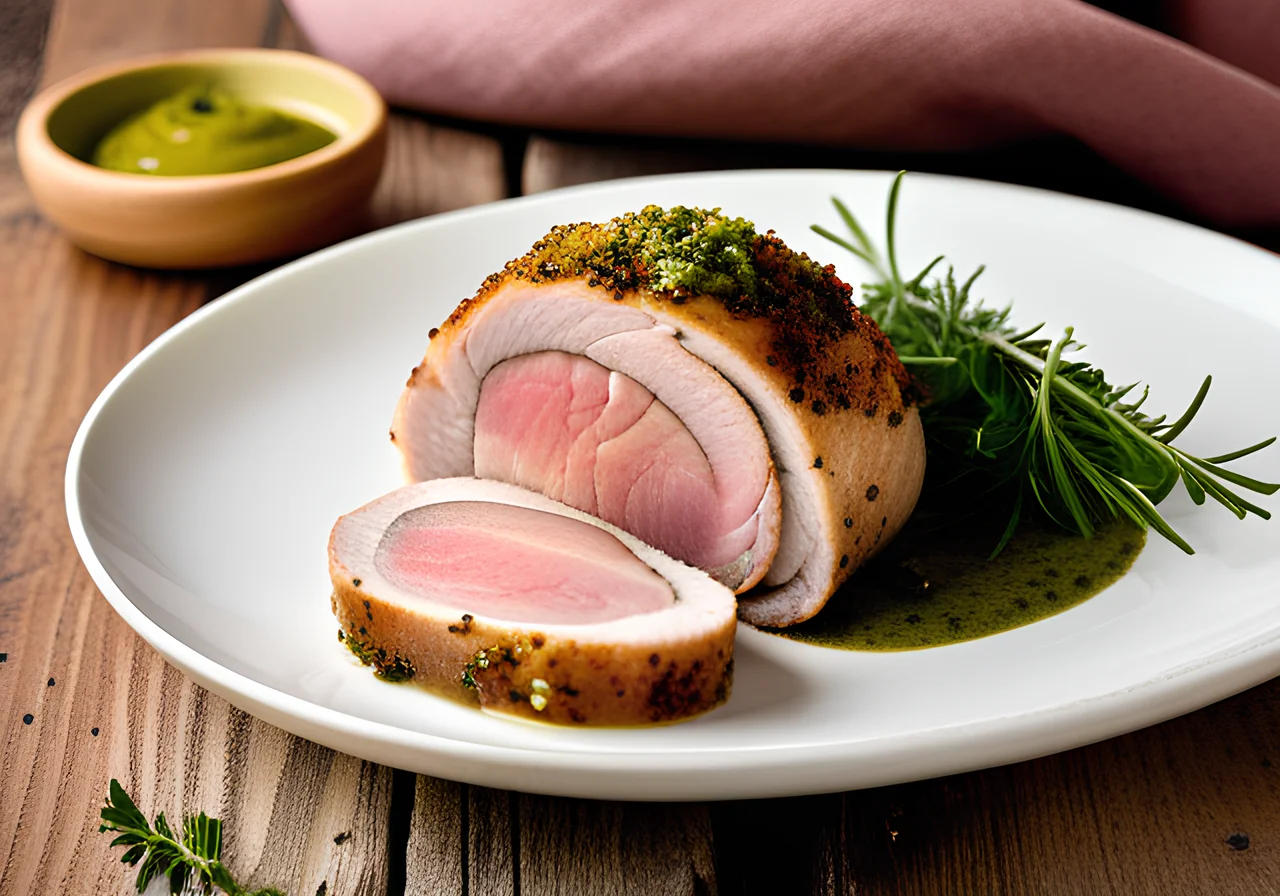 Herb‑Stuffed Pork Roll