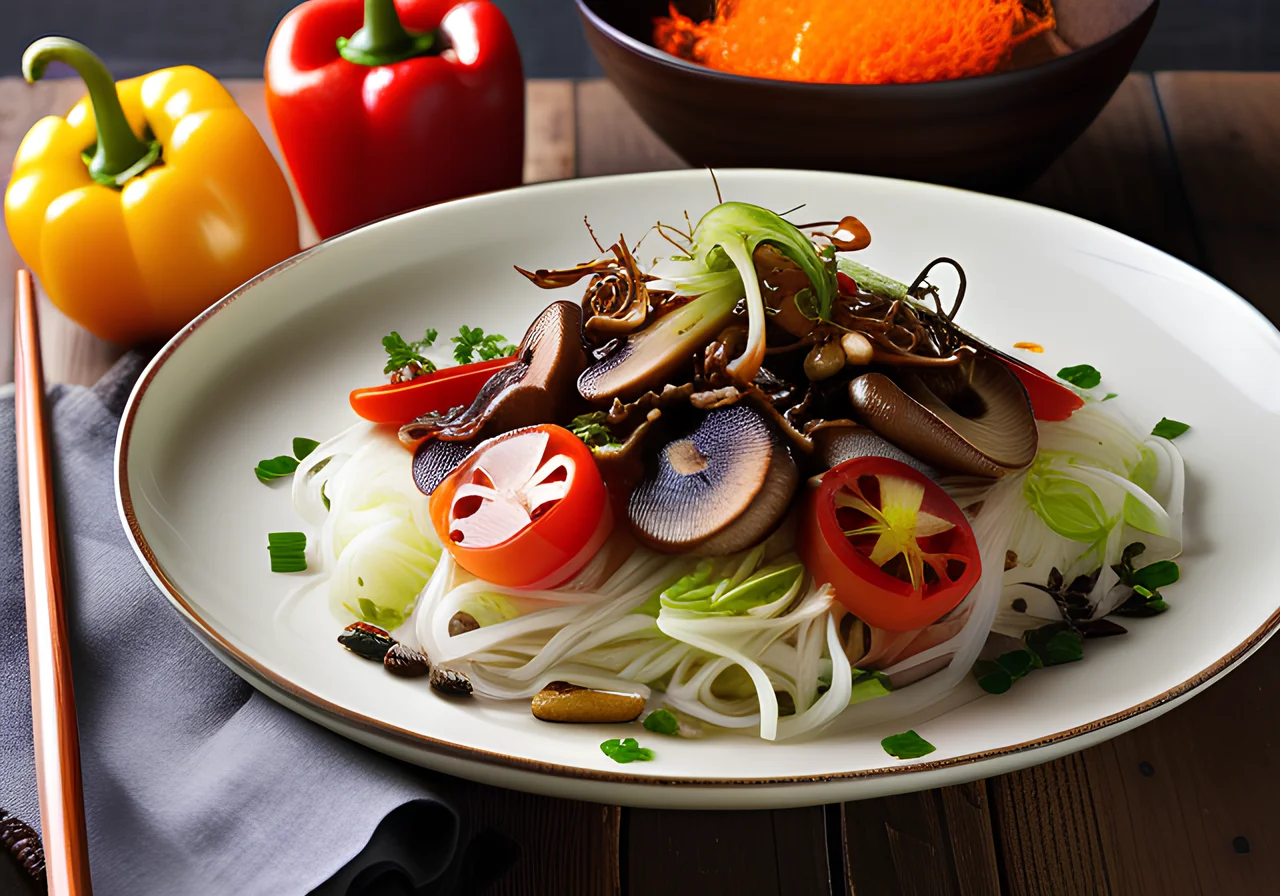 Glass Noodles with Wok Vegetables