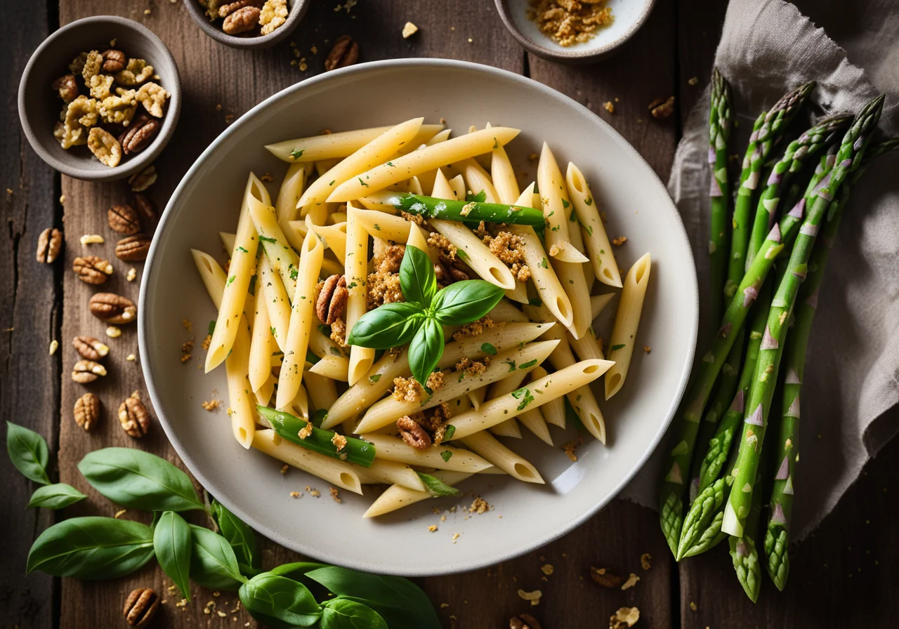 Penne with Green Asparagus