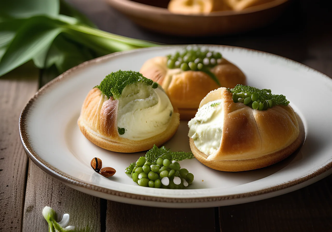 Schlutzkrapfen with Wild Garlic Filling