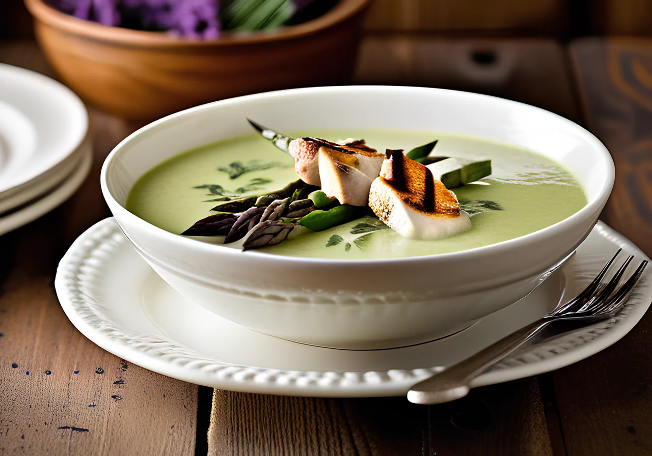 Asparagus Soup with Chicken