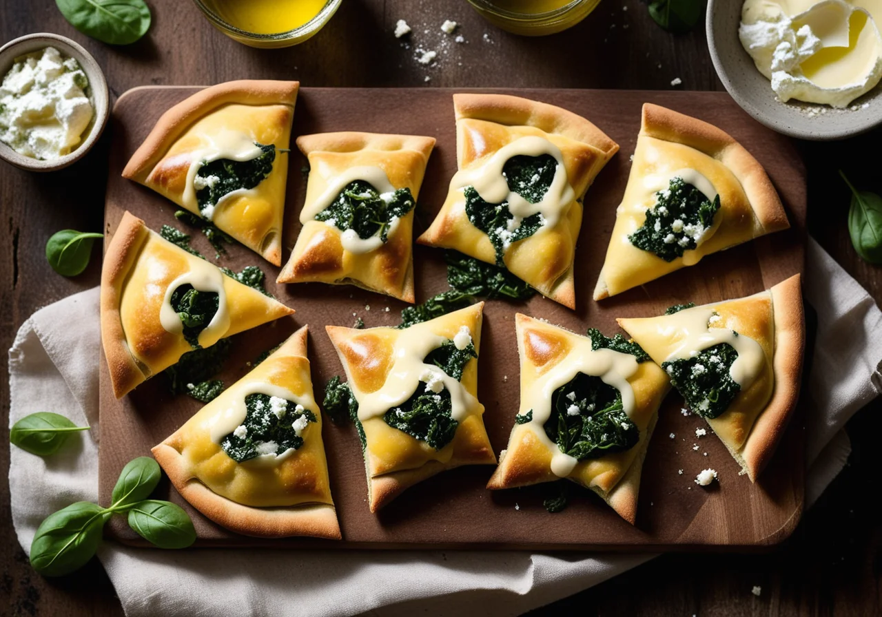 Spinach and Feta Pizza Pockets