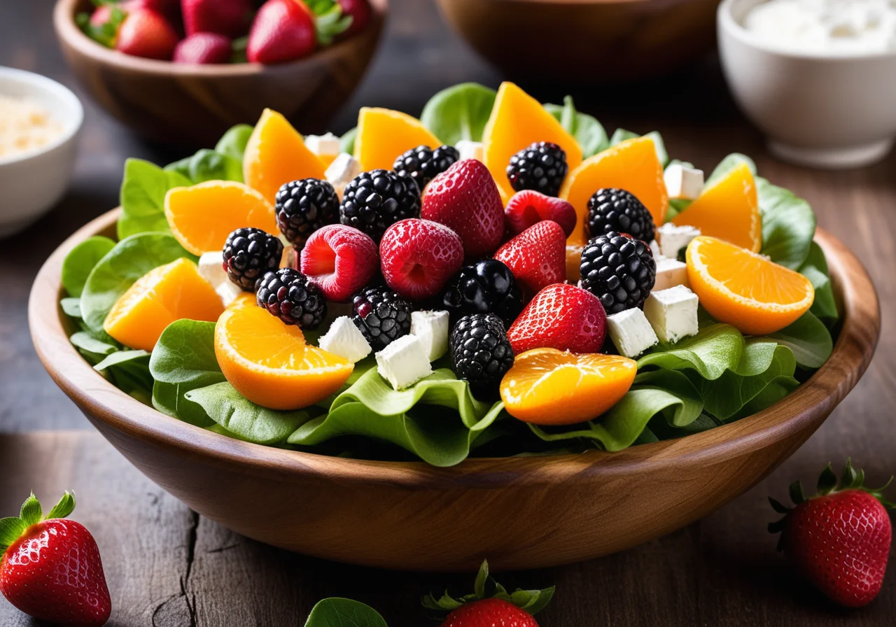 Frisian Salad with Berries and Goat Cheese