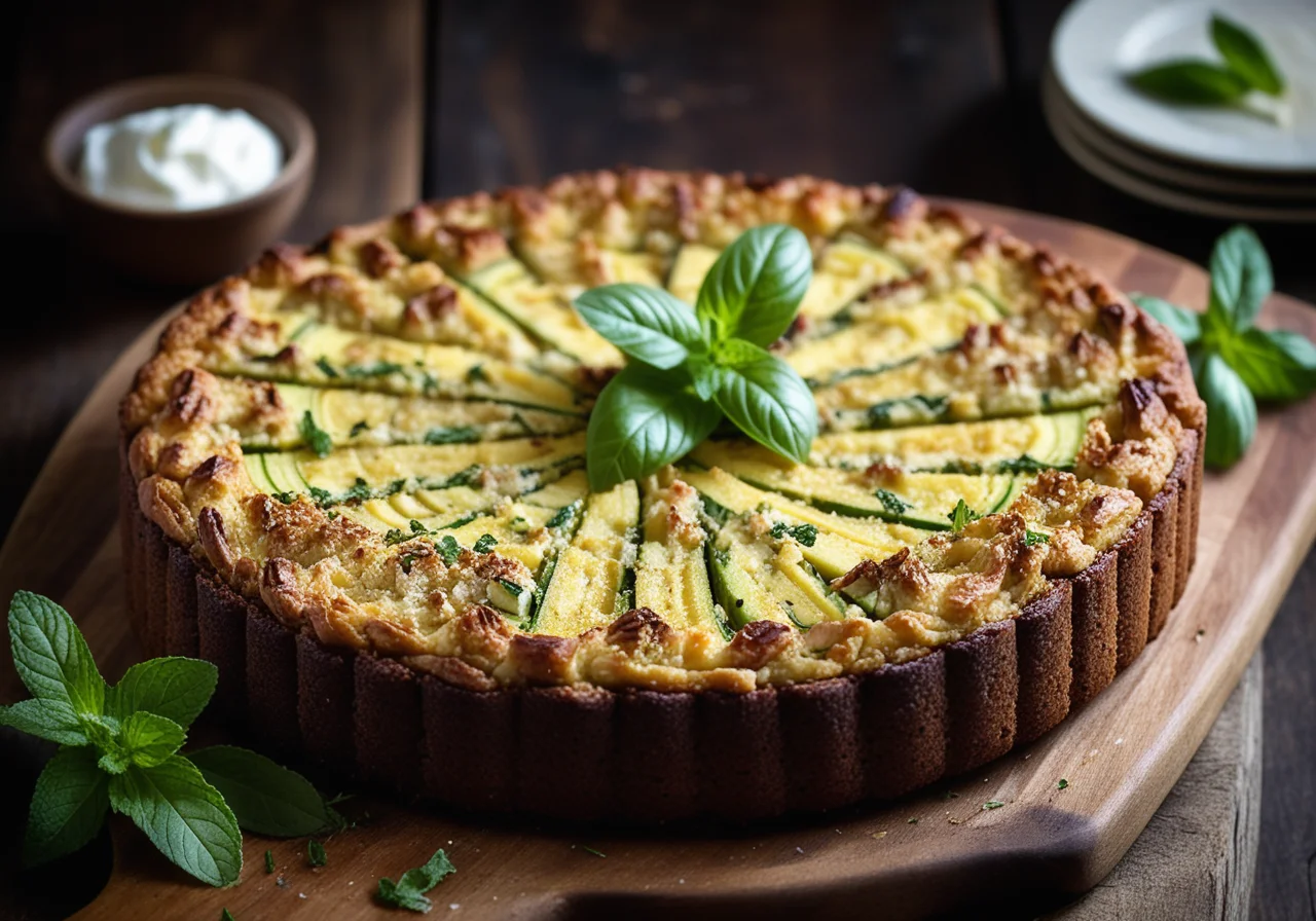 Zucchini-Feta Cake