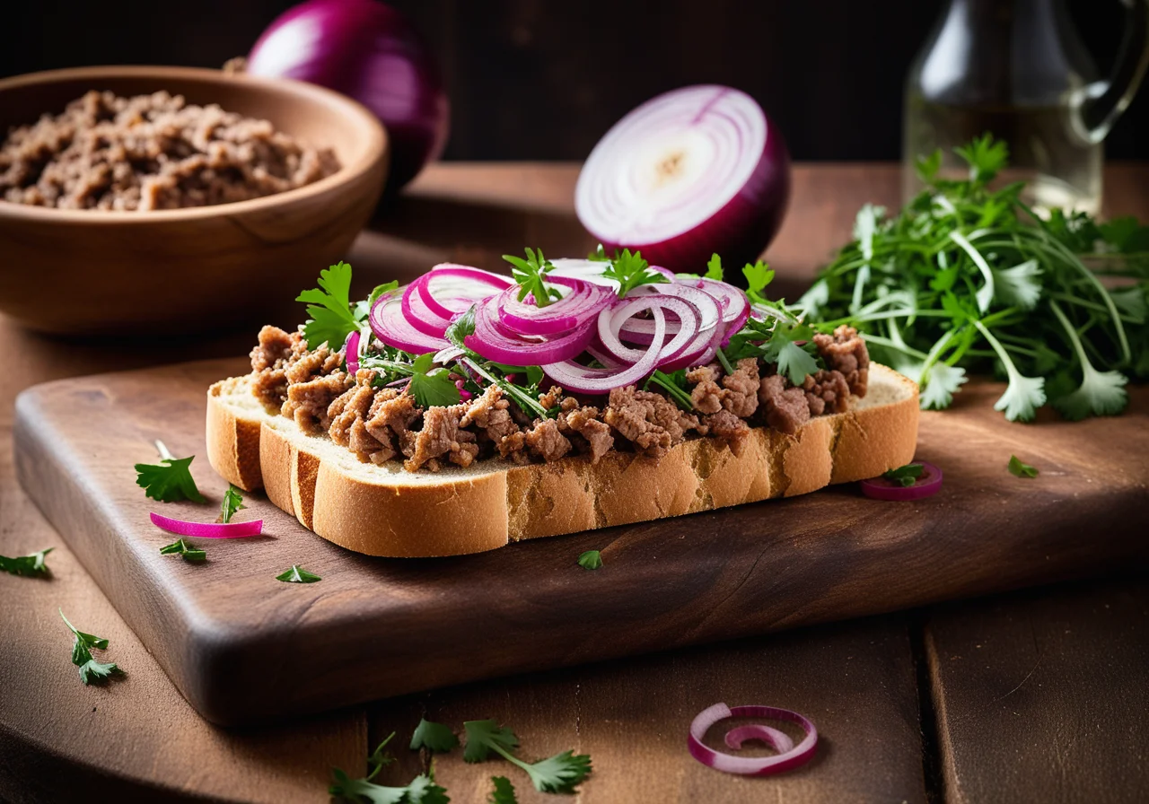Bread with Minced Pork and Onions