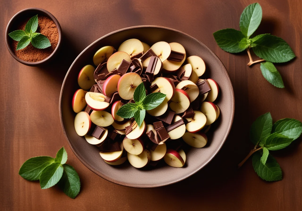 Apple Chips with Chocolate