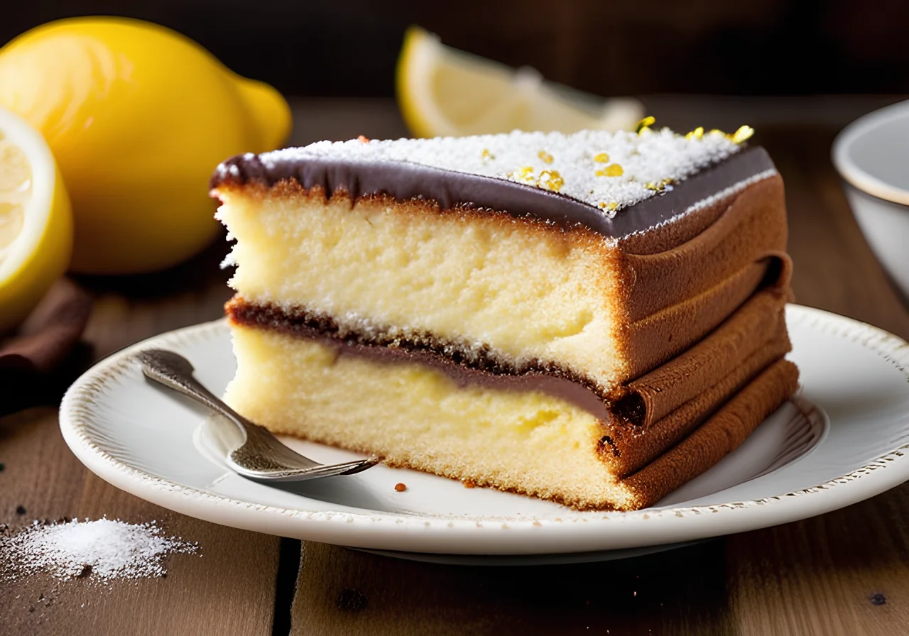 Chocolate Vanilla Cake (Continental Slice)