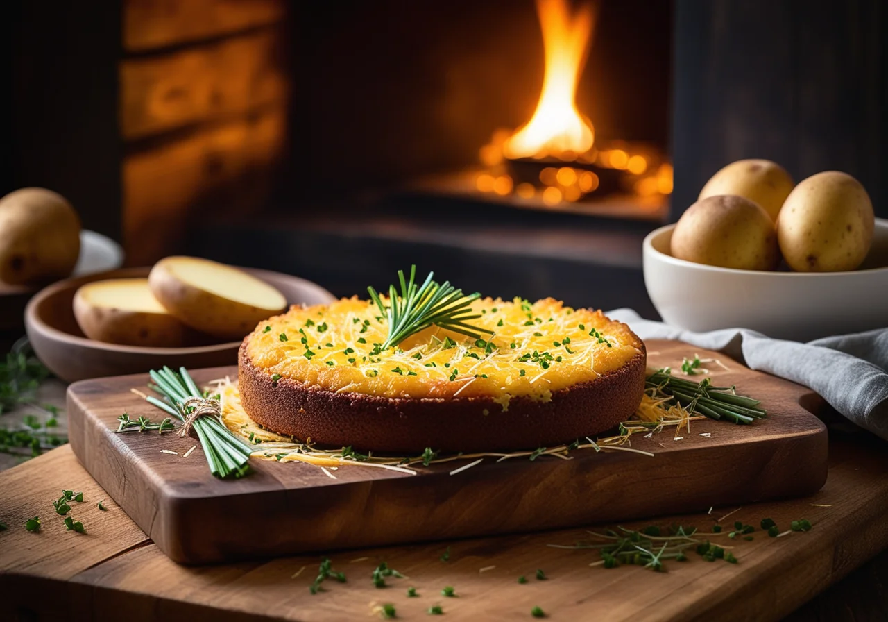 Potato Cakes as Soup Garnish