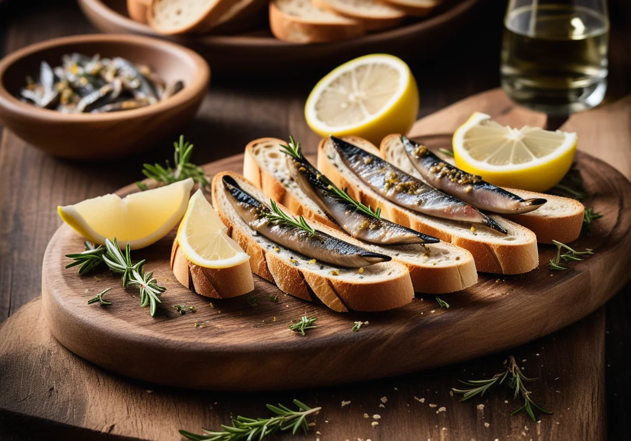 Häppchen mit Sardinen und Makrele