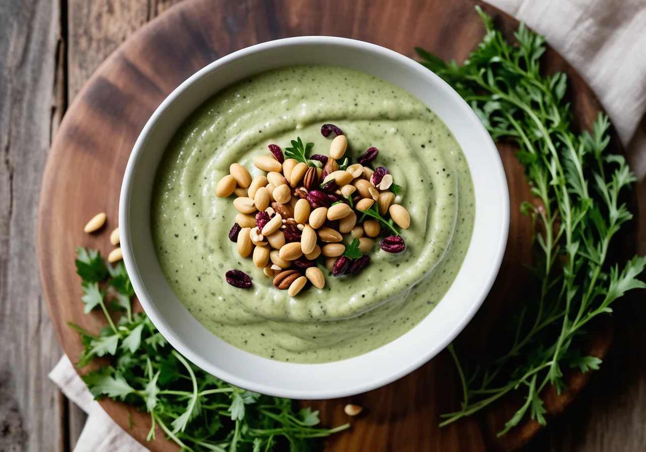 Spicy Green Sauce with Arugula, Cilantro and Parsley