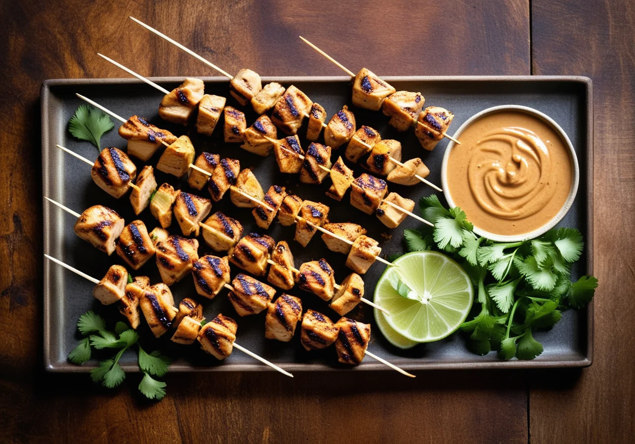 Chicken Satay with Peanut Sauce